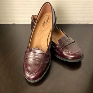 Burgundy Penny Loafer Style Flat from Payless Shoes. Brand new, never worn.
